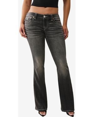 TRUE RELIGION Joey Flare Low Rise Flare Flap Jeans - Black
