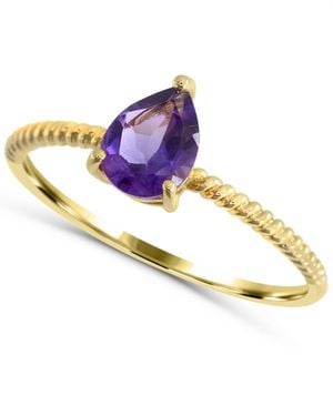 Macy's Pear-cut Amethyst Solitaire Ring (1/2 Ct. T.w. - Blue