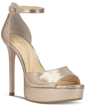 Jessica Simpson Sohilea Two-piece Platform Dress Sandals - Metallic