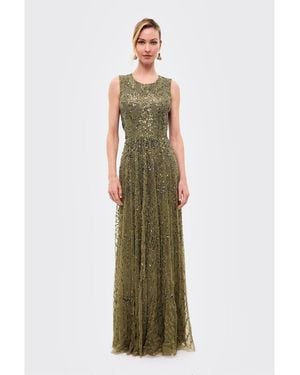 Beauut Embellished Sequins Back Satin Bow - Green
