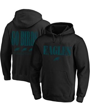 Fanatics Big & Tall Philadelphia Eagles Long-sleeve Hooded Pullover Hoodie - Black