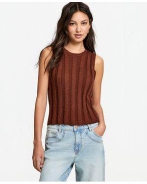 And Now This Now This Slub Ribbed Sweater Tank Top Macys Exclusive - Red