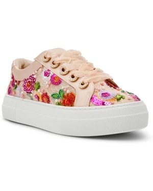Betsey Johnson Bonny Lace-up Sneakers - Gray