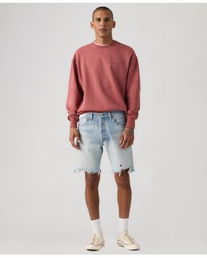 Levi's 501 Original Hemmed Stretch 9" Jean Shorts - Red