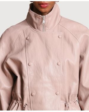 Avec Les Filles Turtleneck Anorak Jacket - Pink