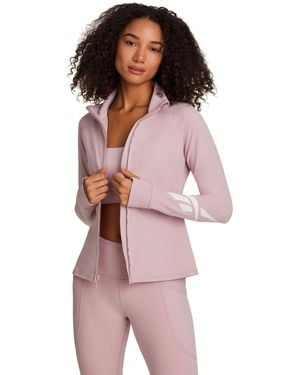 Reebok Long-sleeve Slim-fit Zipper Jacket - Pink