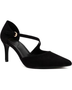 Jones New York Idolene Asymmetrical Pointed Toe Pumps - Black