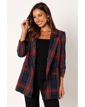 Petal & Pup Vivienne Plaid Blazer - Black