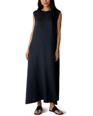 Eileen Fisher Silk Sleeveless Maxi Dress - Blue
