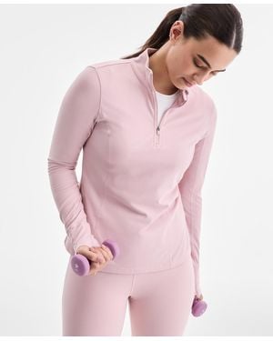 ID Ideology Studio Quarter-zip Pullover Top - Pink