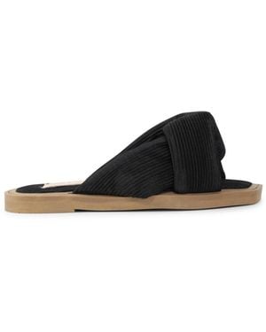 Belle & Bloom Oblivion Leather Slide Sandals - Black