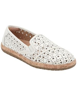 Earth Tomlyn Leather Slip-on Flats - White