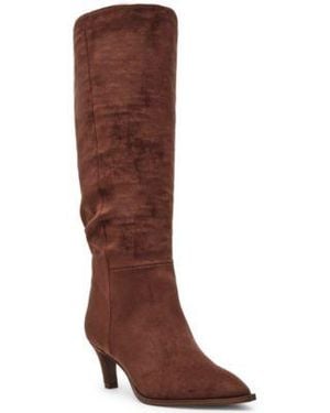 Dolce Vita Heksly Tall Slouchy Heeled Dress Boots Regular Wide Calf - Brown