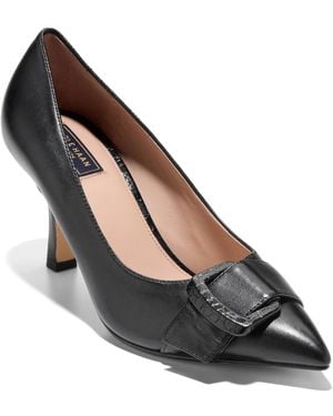 Cole Haan Fidela Buckle Pointed Toe Pumps - Black