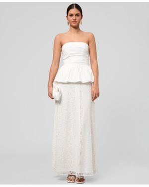 Rachel Roy Odette Strapless Maxi Dress - White