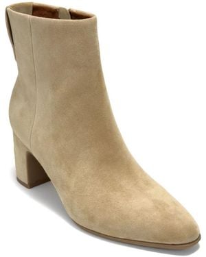 Aerosoles Mari Block Heel Dress Booties - Natural