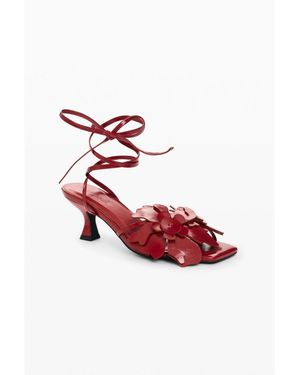 Desigual Floral Applique Sandal - Red