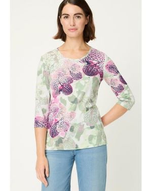 Olsen Bouquet Print T-shirt - Pink