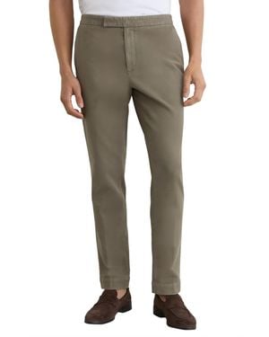 Reiss Jason Garment Dyed Pique Pants - Gray
