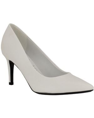 Calvin Klein Gayle Pointy Toe Stiletto Pumps - White