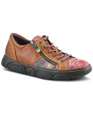 L'ARTISTE L Artiste S Danli-bloom Zippered Platform Sneakers - Brown