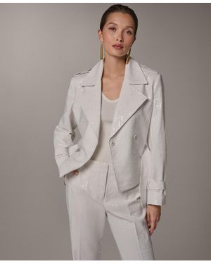 Donna Karan Notch Lapel Collar Jacket - Gray