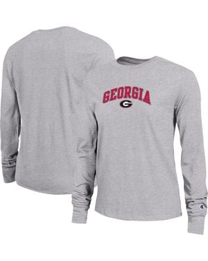 Champion Ohio State Buckeyes Arch Over Logo Long Sleeve T-shirt - Gray