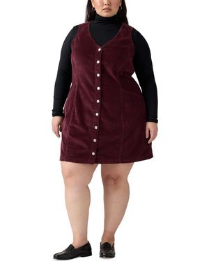 Levi's Plus Size Vianna Cotton Corduroy Dress - Red