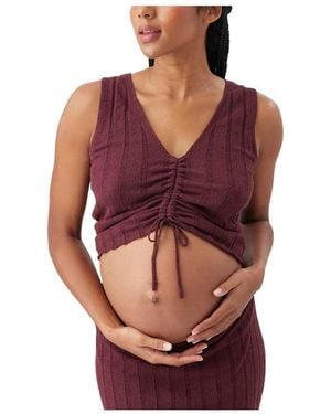 Ripe Maternity Maternity Ripe Misha Rib Knit - Red