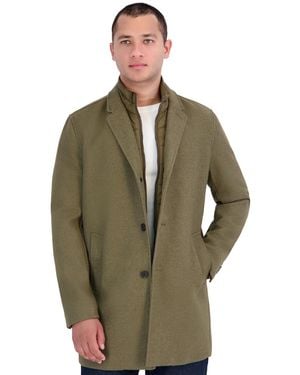 Michael Kors Regular-fit Wool-blend Twill Car Coat - Green