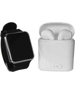 ZTECH Led Touch Watch And Wireless Headphones - Black