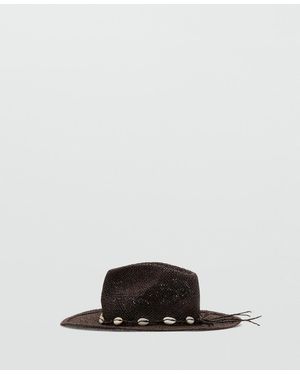 Mango Shells Detail Natural-fiber Hat - White
