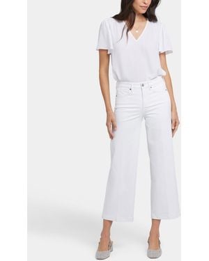NYDJ Teresa Wide Leg Ankle Jeans - White
