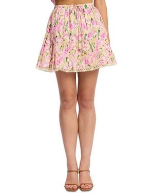 En Saison Arya Tie Waist Mini Skirt - Pink