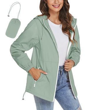 Piscifun Waterproof Lightweight Packable Windbreaker - Green