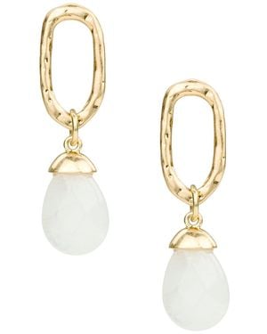 Patricia Nash Semi-precious Stone Collection Briolette Post Earrings - Metallic