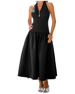 CUPSHE Celebration Ready Midi Beach Dress - Black