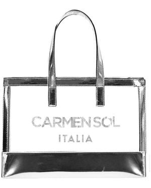 Carmen Sol Venezia Clear Mini Tote Clear - White