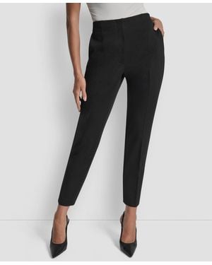 DKNY Hollywood Slim-leg Ponte Knit Pants - Black