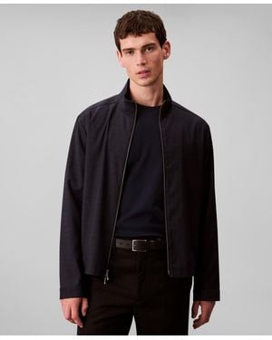 Calvin Klein Yarn-dyed Zip Jacket - Black