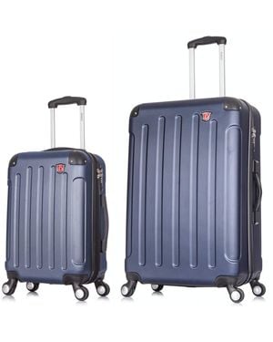 DUKAP Intely 2-pc. Hardside luggage Set With Usb Port - Blue