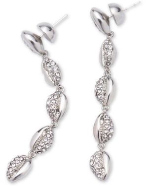 Classicharms Lucia Cascade Pave Shell Drop Earrings - White