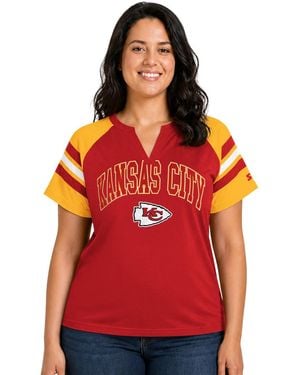 Starter Plus Size Kansas City Chiefs Game On Raglan-sleeve T-shirt - Red