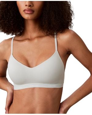 Calvin Klein Form To Body Lightly Lined Bralette Qf7618 - White