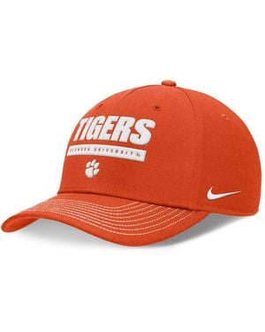 Nike And Clemson Tigers 2024 Sideline Rise Adjustable Hat - Orange