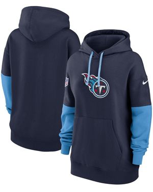 Nike Tennessee Titans 2024 Sideline Essential Fleece Pullover Hoodie - Blue