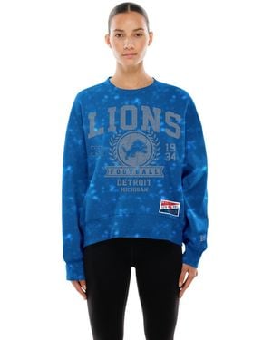 KTZ Detroit Lions Throwback Oversized Boxy Sweatshirt - Blue