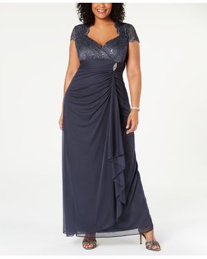 betsy & adam ruched lace sheath dress Betsy & Adam Velvet Cocktail Dress Lace Sleeve One Off Shoulder Ruched  Sheath 12