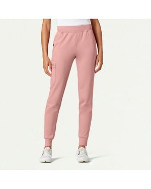 Jaanuu Plus Size Rubi Slim Knit Scrub jogger - Pink