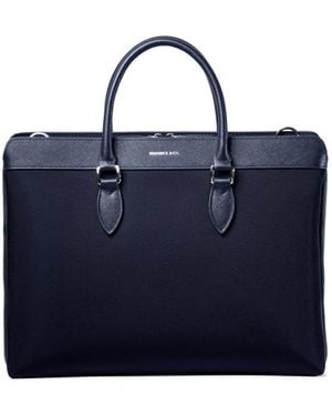 Maverick & Co Alpha Leather Trimmed Briefcase - Blue